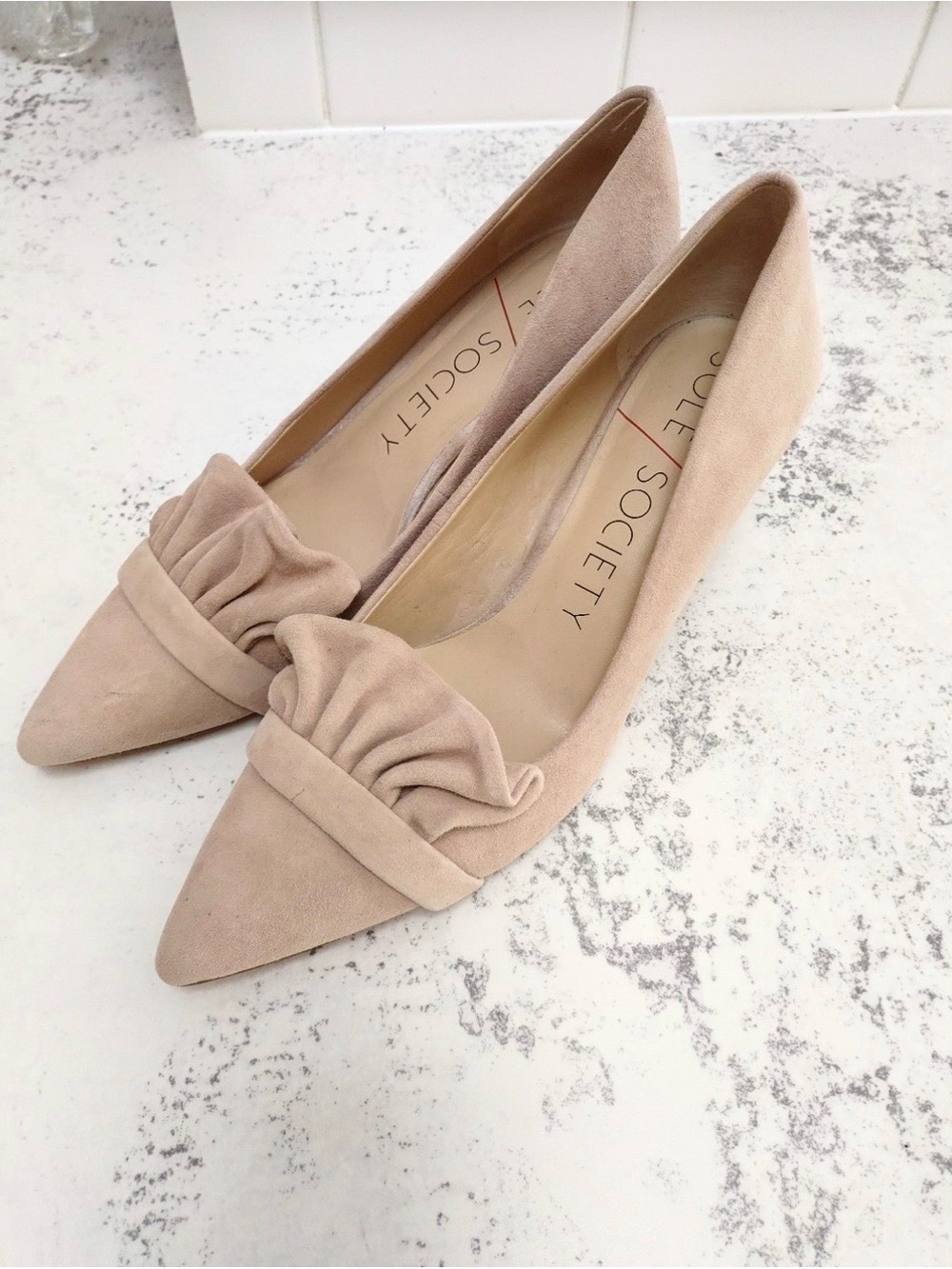 Brand New Sole Society Blush Suede Pointed-Toe Heels | Size 7.5 - Picture 3 of 6